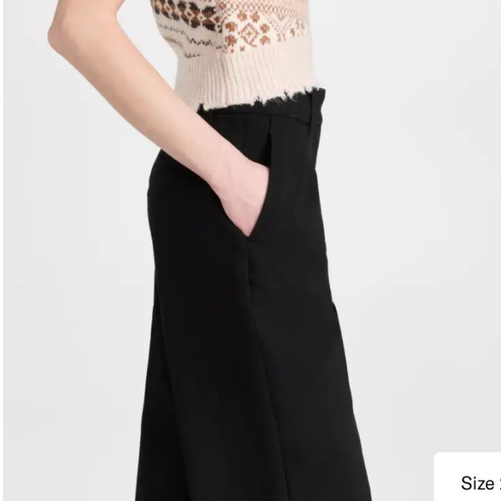 Rag & Bone Shelly Wide Leg Crepe Pant